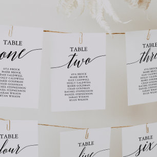 Convites Elegant Black Table Number 2 Seating Chart