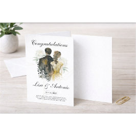 Convites Elegant Black & White Minimalist Wedding