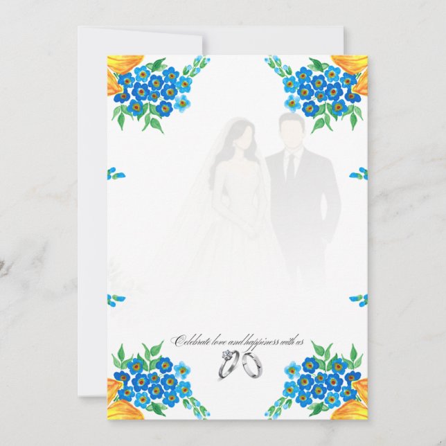 Convites Elegant Blank Wedding Invitation – Fully Customiza (Frente)