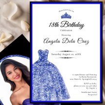 Elegant blue dress 18th birthday debut