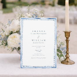 Convites Elegant Blue French Estate Wedding Invitation 