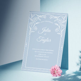 Convites Elegant Blue Minimal Invitation