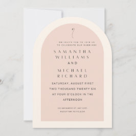 Convites Elegant Blush Pink Arch Wedding Invitation - Custo