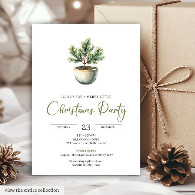 Convites Elegant Bohemian Earthy Botanical Christmas Invite (Elegant Bohemian Earthy Botanical Christmas Invitation)