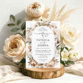 Convites Elegant Boho Floral Arch Wedding Invitation