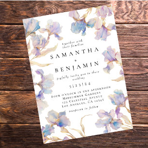 Convites Elegant Boho Iris Wedding