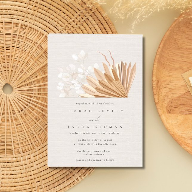 Convites Elegant Boho Wedding (Elegant Boho Wedding Invitation)