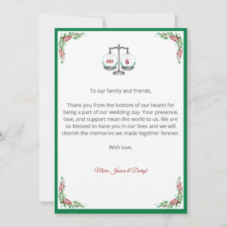 Convites Elegant Bordeaux Emerald Floral Wedding Thank You