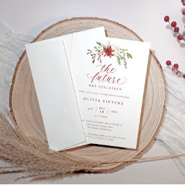 Convites Elegant Botanical Christmas Bridal Shower