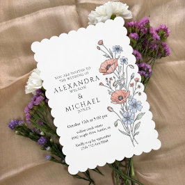 Convites Elegant Botanical Floral Wedding Invitation