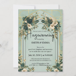 Convites Elegant Botanical Housewarming Invitation Card