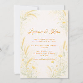 Convites Elegant Botanical Wedding Invitation
