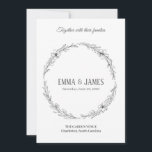 Convites Elegant Botanical Wreath Minimalist Wedding Invita<br><div class="desc">Celebrate your love with "The Botanical Frame" wedding invitation. Featuring a delicate fine line art wildflower wreath and sophisticated serif typography,  this design offers a modern yet timeless aesthetic for your special day. Fully customizable for your venue and date.</div>