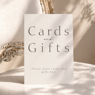 Convites Elegant Cards and Gifts Sign, Minimalist Wedding