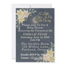 Elegant Celestial Moon Baby Shower Invitation