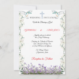 Convites Elegant Christian Wedding Invitation Template
