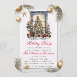 Convites Elegant Christmas Holiday Invitation