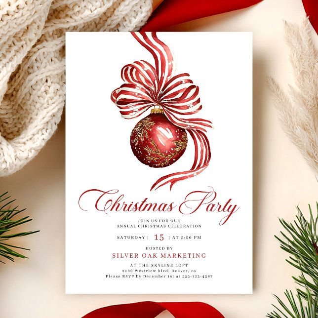Convites Elegant Christmas Party Corporate (Criador carregado)