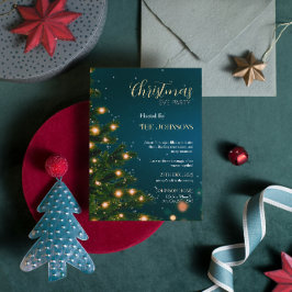 Convites Elegant Christmas Party Invitation for Evening 