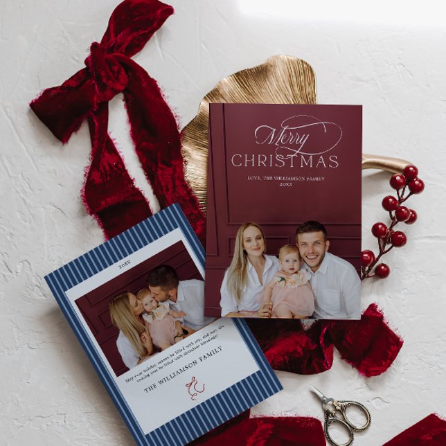 Convites Elegant Christmas Photo Card (Elegant Christmas Photo Card)