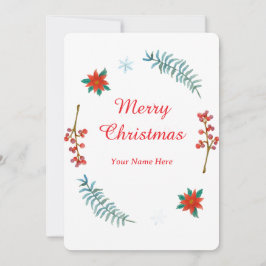 Convites Elegant Christmas Wreath Invitation