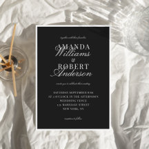 Elegant Classic Black and White Old Money Wedding