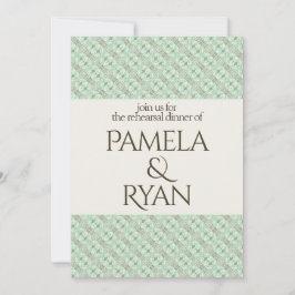 Convites Elegant Classic Ivory Rehearsal Dinner Invitation