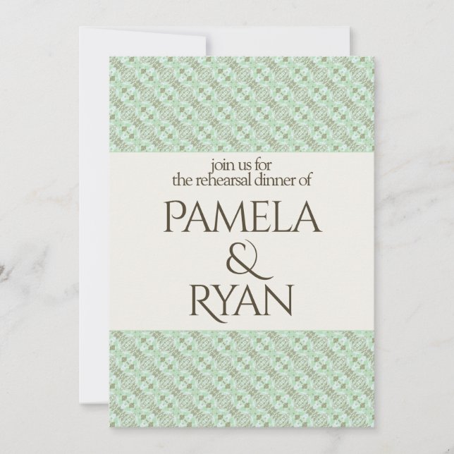 Convites Elegant Classic Ivory Rehearsal Dinner Invitation (Frente)