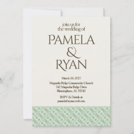 Convites Elegant Classic Ivory Wedding Invitation