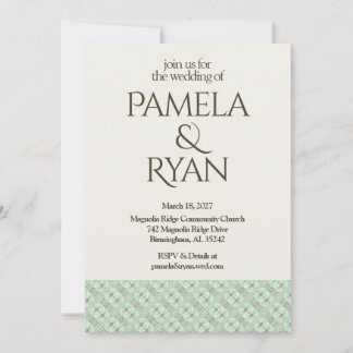 Convites Elegant Classic Ivory Wedding Invitation