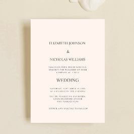 Convites elegant classic minimalist wedding invitation