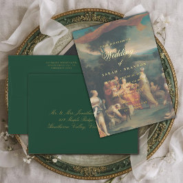Convites Elegant Classic Old painting Wedding