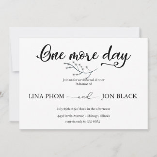 Convites Elegant Classic Script Rehearsal Dinner Invitation