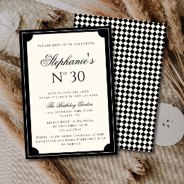 Convites Elegant Classy Vintage Old Money Birthday Party