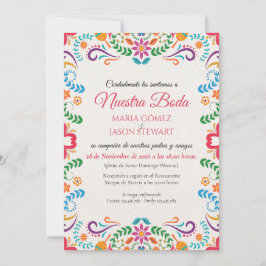Convites Elegant Colorful Floral Fiesta Spanish Wedding