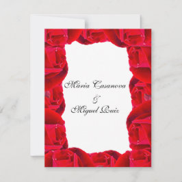 Convites elegant couple red roses