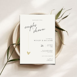 Convites Elegant Couples Shower Calligraphy Typo Wedding