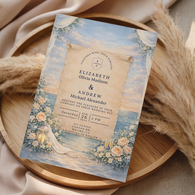 Convites Elegant Cruise Ship Wedding (Criador carregado)