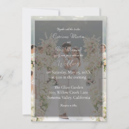 Convites Elegant Custom Photo Wedding Invitation
