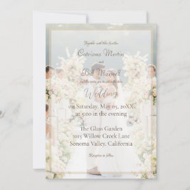 Convites Elegant Custom Photo Wedding Invitation