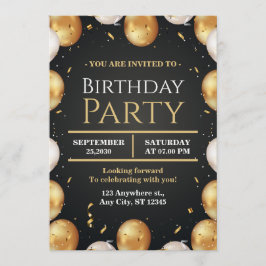 Convites Elegant Customizable Birthday Invite Modern card