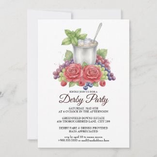 Convites Elegant Derby Party Mint Julep Invitation