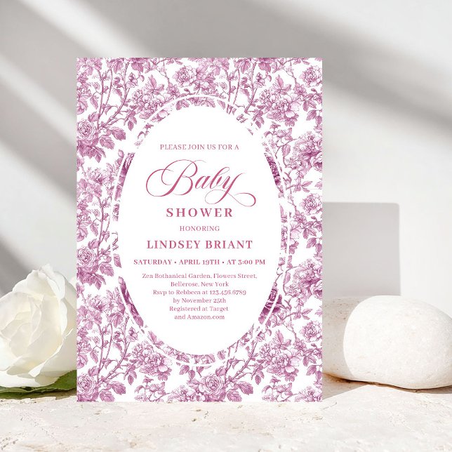 Convites Elegant Dusky Pink Rose Gold Baby Shower Invite (Elegant Dusky Pink Rose Gold Baby Shower Invitation)