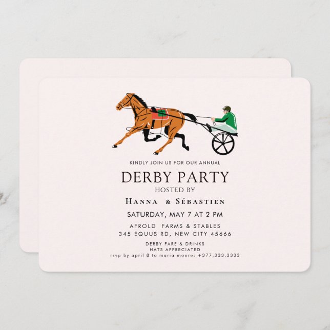 Convites Elegant Equestrian Garden Party Invitation (Frente/Verso)