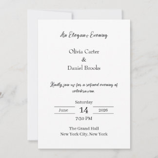 Convites Elegant Evening Classic Wedding Invitation