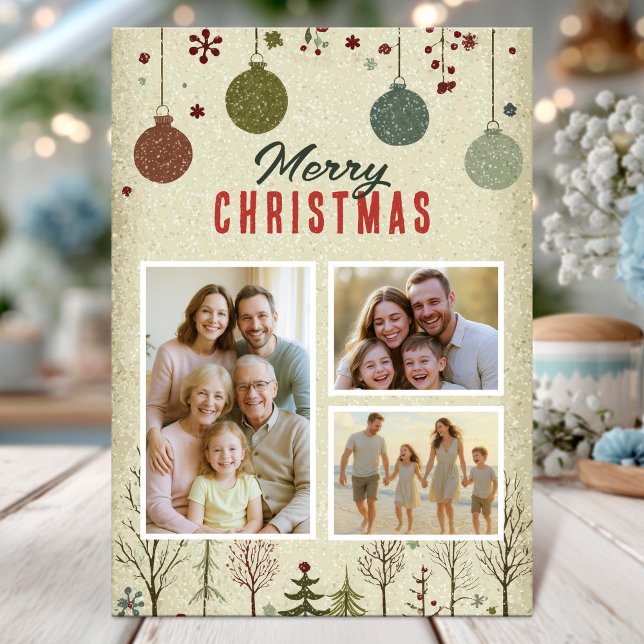 Convites Elegant Family Christmas Photo Card (Criador carregado)