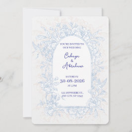 Convites Elegant Floral Arch Wedding Invitation 
