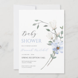 Convites Elegant Floral Baby Shower Invitation Customizable
