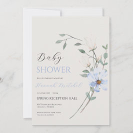 Convites Elegant Floral Baby Shower Invitation Customizable
