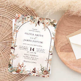 Convites Elegant Floral Boho Wedding